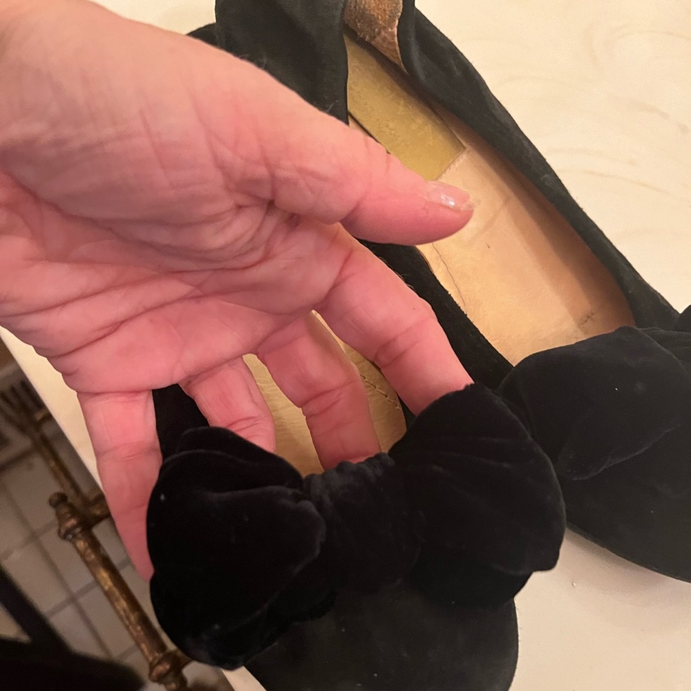 LANVIN-Paris Black Suede Ballerina Flats- MUST HAVE!~